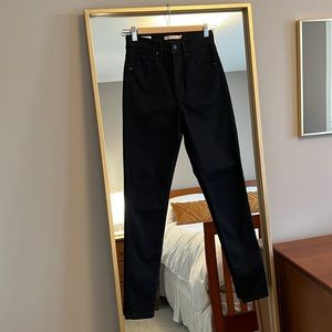 LEVI'S Black Mile High Super Skinny Jeans. Brand new, worn once.